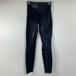 SPANX Black Quilted-Detail High-Waist Leggings